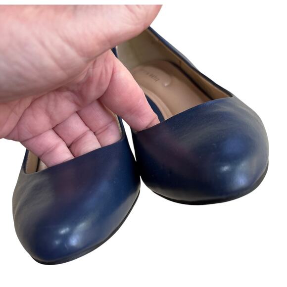 Kelly & Katie navy blue pumps US 9M high heel career shoes faux leather classics - Picture 10 of 11